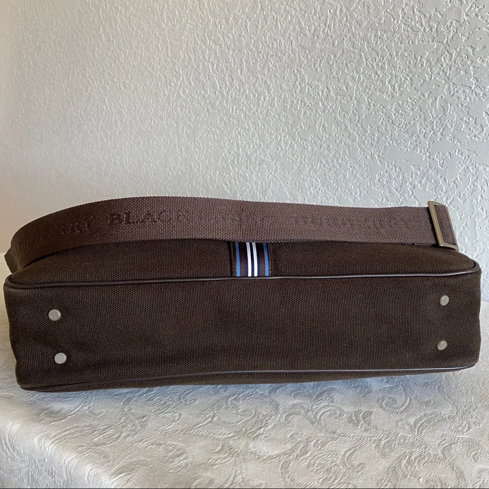 Burberry brown canvas laptop briefcase